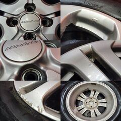 【BS BLIZZAK VRX2 185/60R15】スタッドレス【ホンダ Modulo フィット 純正ホイール 15インチ 5.5J4HPCD100+50】21年製 バリ溝　(KTL461)の画像