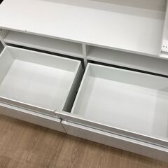 ★リユースのサカイ春日部店★KJ11053 シギヤマ家具 テレビ台 ホワイト H46×W120×D44 クリーニング済みの画像