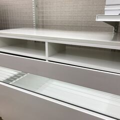 ★リユースのサカイ春日部店★KJ11053 シギヤマ家具 テレビ台 ホワイト H46×W120×D44 クリーニング済みの画像