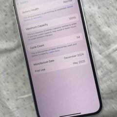 バッテリー容量100%　IPHONE 16e 128GB 本体の画像
