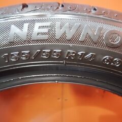 BS BRIDGESTONE NEWNO 155/55R14 14インチ 夏タイヤ 1本 23年製 バリ溝 アルト ワゴンR AZ-ワゴン プレオ ライフ等　(VTP196)の画像