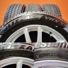 【BS BRIDGESTONE BLIZZAK VRX3 195/60R17】スタッドレス【BS ECO FORME 17インチ 7J5HPCD114.3+45】23年製 バリ溝 60プリウス等　(KTL463)の画像