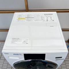 2022年製 美品
 AQW-DX12M AQUA ドラム式洗濯乾燥機　12kg まっ直ぐドラムの画像