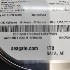 3.5インチ　SEAGATE社製　ハードディスク　1TB！の画像