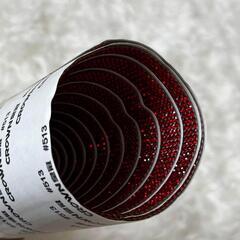 車装飾ステッカー DIY ラインストーンシート　シルバーレッドの画像