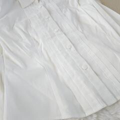 FOXEY NEW YORK タック入りストレッチシャツ ホワイト 38サイズの画像