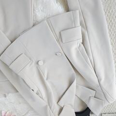 FOXEY NEW YORK ダブルジャケット スカート セット ベージュ 38の画像