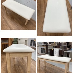 ジモティー限定価格！S183 ⭐ 幸家具会館 ダイニング4点セット ベンチタイプ 幅120cm USED 綺麗の画像