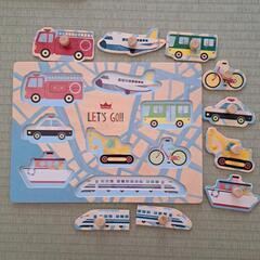 木製パズル　乗り物の画像