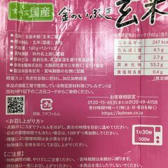 海外・日本製品のサルベージ品　金のいぶき　玄米ごはん　160ｇ　１パックの価格ですの画像