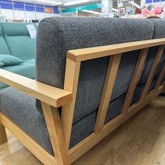 【ドリーム川西店御来店限定】2Pソファ　グレー／クリーニング済み 【2125560000021520】の画像
