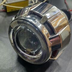 ★HID イカリング プロジェクターユニット H4 H8 H11台座 LEDインバーター HIDバーナー付(シグナス アドレス PCX マジェスティ アクシス BW'S リード等に♪の画像