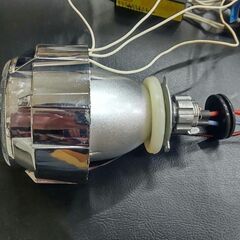 ★HID イカリング プロジェクターユニット H4 H8 H11台座 LEDインバーター HIDバーナー付(シグナス アドレス PCX マジェスティ アクシス BW'S リード等に♪の画像