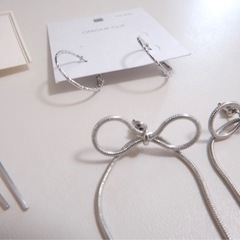 シルバーアクセ8点まとめ売り　ピアス　ネックレス　リング　AZUL CLIPの画像