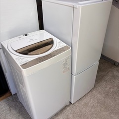 2021年製 東芝 × ヤマダ 家電セット  洗濯機7kg＋冷蔵庫156L 🚚【配達可能・保証付き】の画像