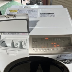 日立　ドラム式洗濯乾燥機　２０２２年製　洗濯１１．０ｋｇ／乾燥６．０ｋｇ　左開き　ホワイト　ビッグドラム　ＡＩお洗濯　風アイロン　ナイアガラ洗浄　除菌清潔コース　ＨＩＴＡＣＨＩ　ＢＤ－ＳＶ１１０ＧＬの画像