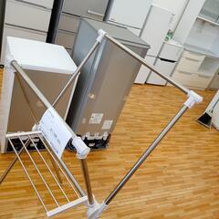 【リユースのサカイ八街店】★ジモティ割あり★ ハンガーラック　シルバー/ホワイト　クリーニング済　YJ7047の画像