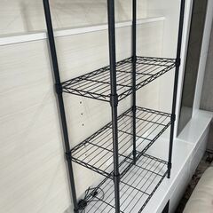 リサイクルショップどりーむ天保山店　No3648 メタルラック　黒　シェルフの画像