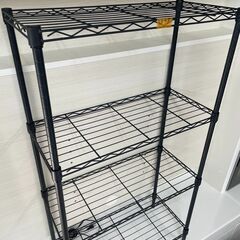 リサイクルショップどりーむ天保山店　No3648 メタルラック　黒　シェルフの画像