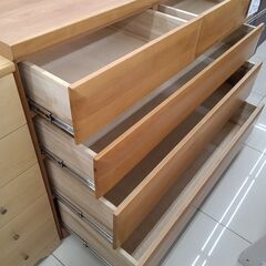 ★リユースのサカイ日立店★HJ7229 （株）三幸ジャパン チェスト ナチュラルブラウン H120.2×D45.5×W92.5 クリーニング済み の画像