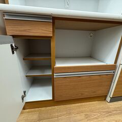 ★リユースのサカイ春日部店★KJ11060  食器棚 ブラウン H192×W90×D44 クリーニング済みの画像