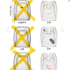 【未使用】耐熱ネコグラス 3個セットの画像