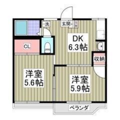 即入居可❕❕💚💛フリーレント1ヶ月付き💛💚敷礼ゼロ🎶若葉駅徒歩6...