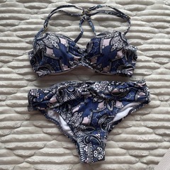 【水着3セット】セパレート水着 9Mサイズ ストライプ 花柄の画像