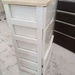 リユースのサカイ栃木店★ジモティ割あり★  キャビネット ホワイト W56×D41×H99.5 クリーニング済み TC9969の画像
