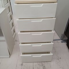 リユースのサカイ栃木店★ジモティ割あり★  キャビネット ホワイト W56×D41×H99.5 クリーニング済み TC9969の画像