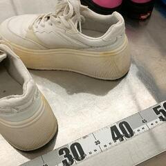 0728-141 ZARA ザラプラットフォーム スニーカー/厚底（38）の画像