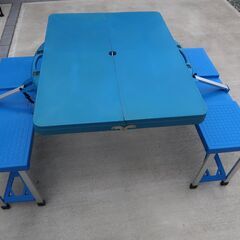 キャンプ用品　6点セット　テーブル　椅子　アルミベッド　レトロ 　折りたたみ式　の画像