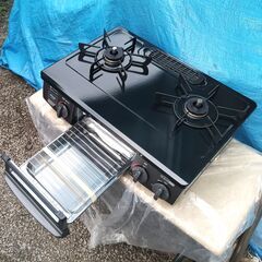 ★グリル未使用!!美品!!お届け可！★2024年製 リンナイ ガスコンロ ガステーブル 都市ガス KG356NBKLの画像