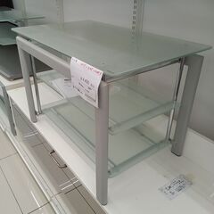 ★リユースのサカイ日立店★HJ7235  ガラスTV台 ライトグレー H49.5×D45×W75 クリーニング済み の画像