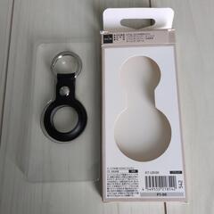 ELECOM（エレコム）製のAirTag用ソフトレザーバンパー（キーリングタイプ、ブラック）の画像