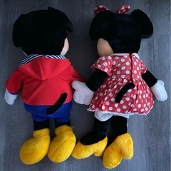 ミッキー　ミニー　ぬいぐるみの画像