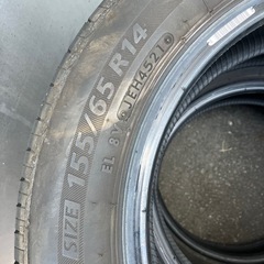 軽　中古タイヤ4本セット　155/65R14
の画像