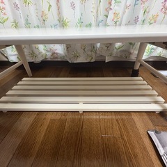 折りたたみローテーブル　ホワイトの画像