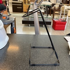 T2507-353 一輪車用スタンド ブラック 中古美品の画像