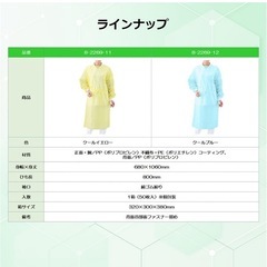 101a 【中袋未開封品】アズワン ナビス アズワン アイソレーションガウン(クールタイプ) ブルー / 8-2269-12 作業着 50枚入り  y072816aの画像