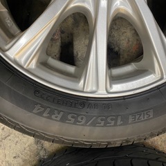155/65r14bridgestone31週2022年タイヤとホイール4本セットの画像