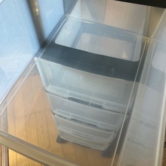 中古　コロつき　5段　チェスト　収納ケースの画像