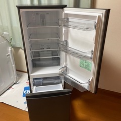 三菱 2ドア 冷凍冷蔵庫 168L 右開き MR-P17J-H マットチャコールの画像