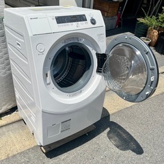 【武蔵小山店】　シャープ SHARP ドラム式洗濯乾燥機 洗濯10kg/乾燥6kg 左開き プラズマクラスター 除菌機能 ホワイト系 ES-H10F-WL 22年製 ドラム洗濯機 ドラム式洗濯機 (検 ES-K10B ES-H10G ES-H10F ES-H10 　高年式　ドラム　洗濯機　乾燥機能　付き　乾燥の画像