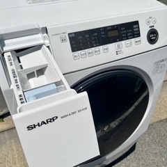 【武蔵小山店】　シャープ SHARP ドラム式洗濯乾燥機 洗濯10kg/乾燥6kg 左開き プラズマクラスター 除菌機能 ホワイト系 ES-H10F-WL 22年製 ドラム洗濯機 ドラム式洗濯機 (検 ES-K10B ES-H10G ES-H10F ES-H10 　高年式　ドラム　洗濯機　乾燥機能　付き　乾燥の画像
