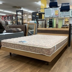 ジモティー限定価格！S282 ⭐ FRANCEBED ダブルベッド 服部家具オリジナル 幅142cm USED 美品の画像