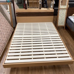 ジモティー限定価格！S282 ⭐ FRANCEBED ダブルベッド 服部家具オリジナル 幅142cm USED 美品の画像