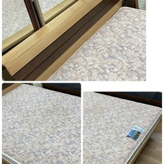 ジモティー限定価格！S282 ⭐ FRANCEBED ダブルベッド 服部家具オリジナル 幅142cm USED 美品の画像