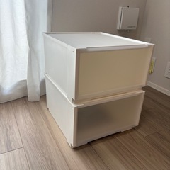 (取引中)収納ケース 奥行45cm 2点　ニトリの画像