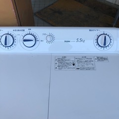 二槽式　洗濯機 5.5kg　22年製　ハイアールの画像